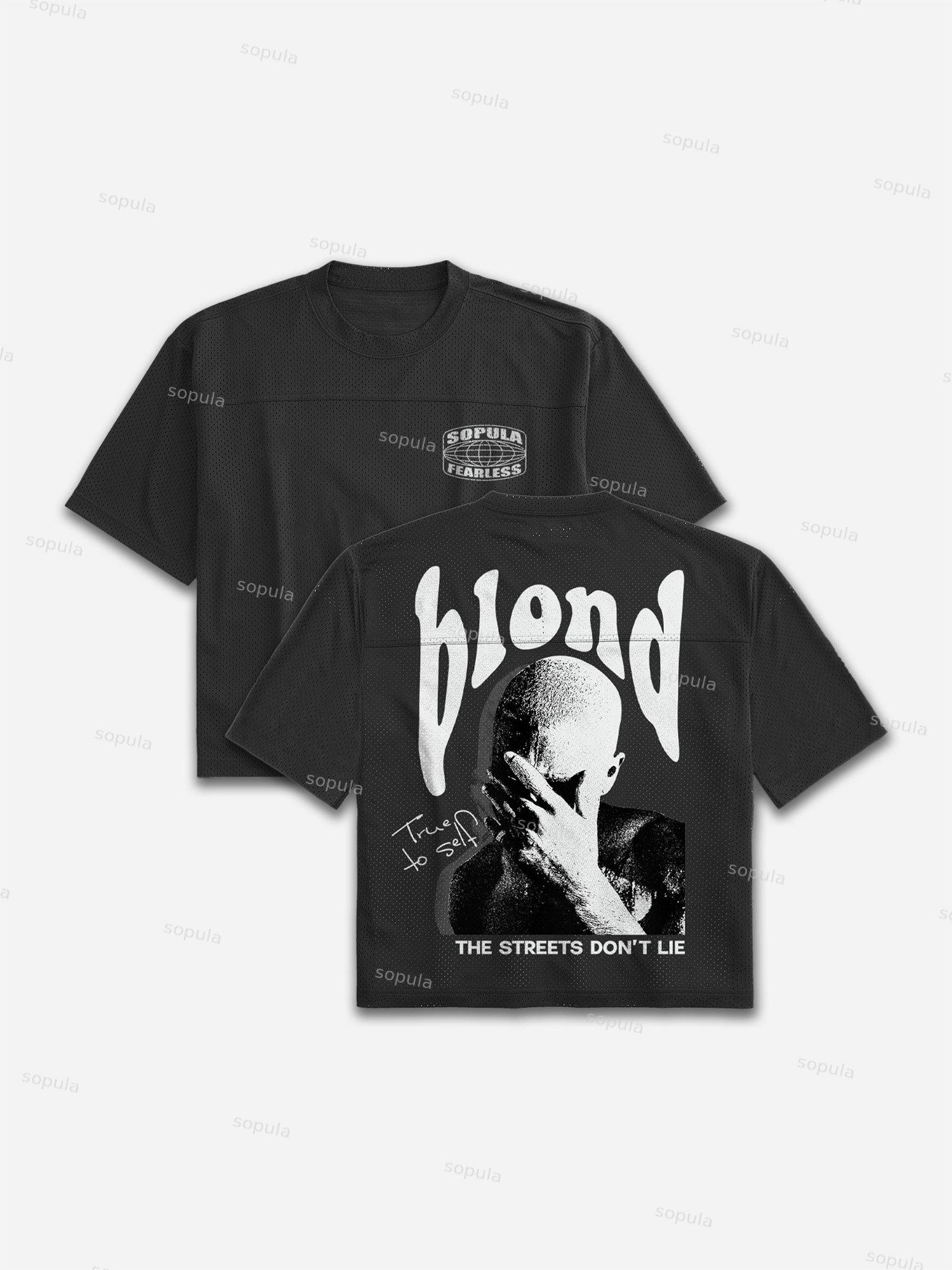 Vintage Frank Ocean Blond Graphic Football Jersey T-shirt Product Image