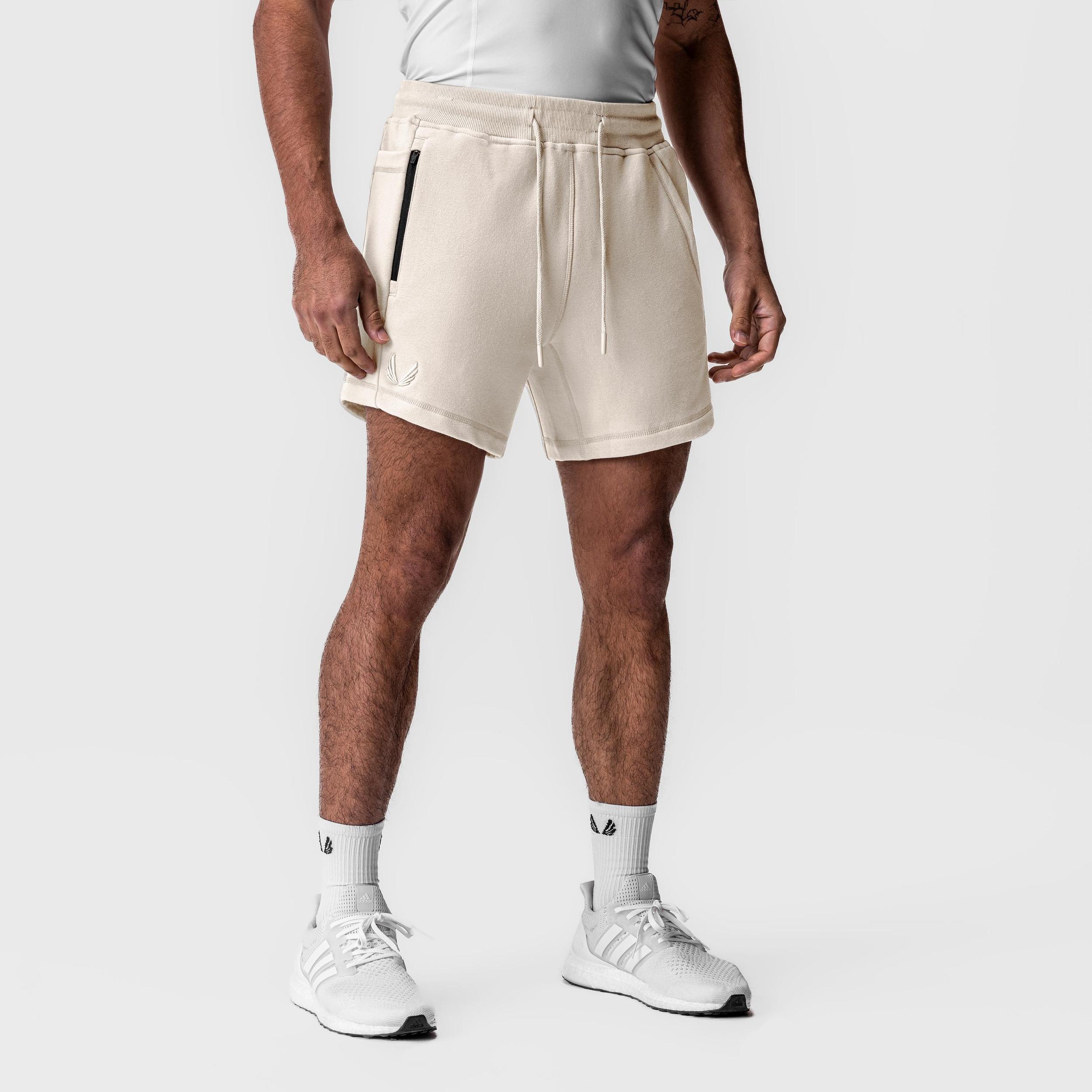 0867. Tech-Terry™ Sidelock Sweat Short - Ivory Cream Male Product Image