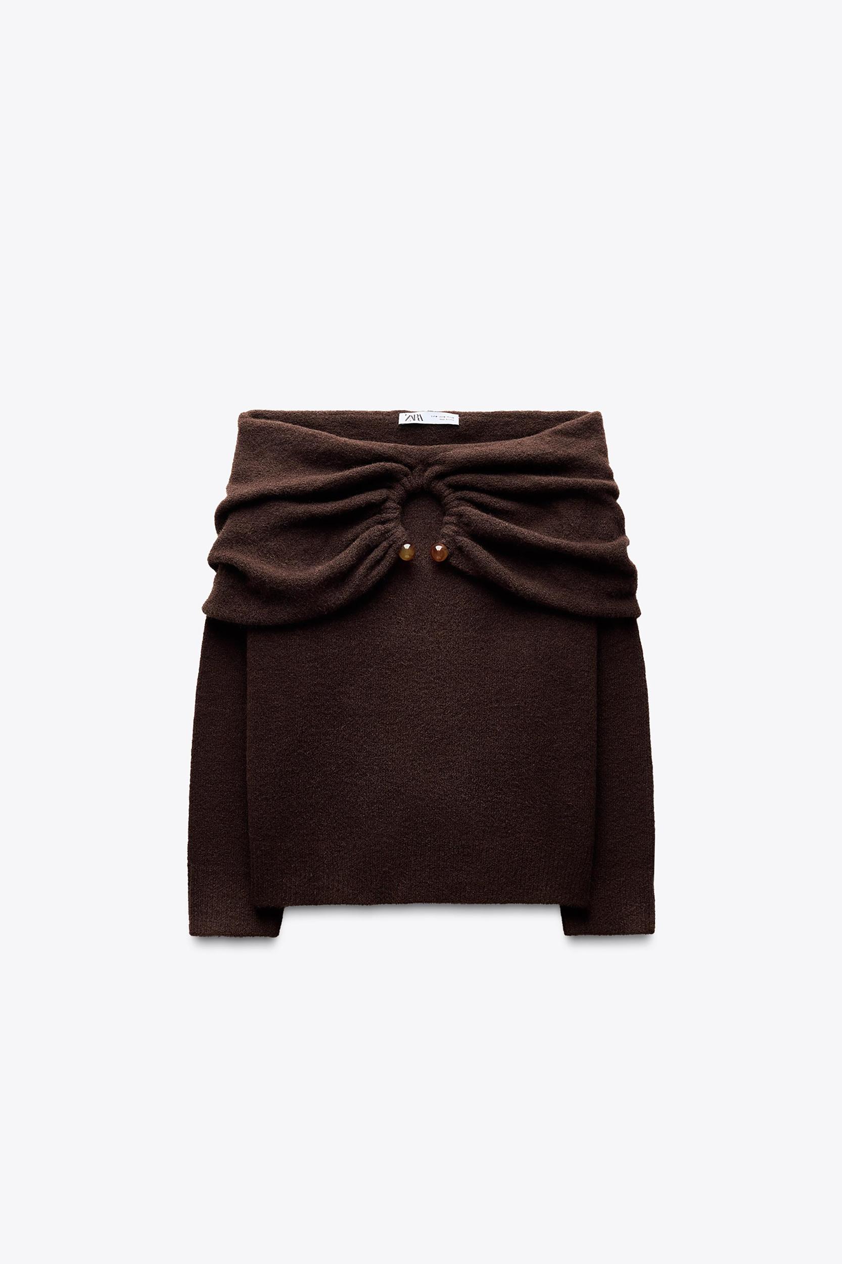 OFF THE SHOULDER KNIT SWEATER Product Image