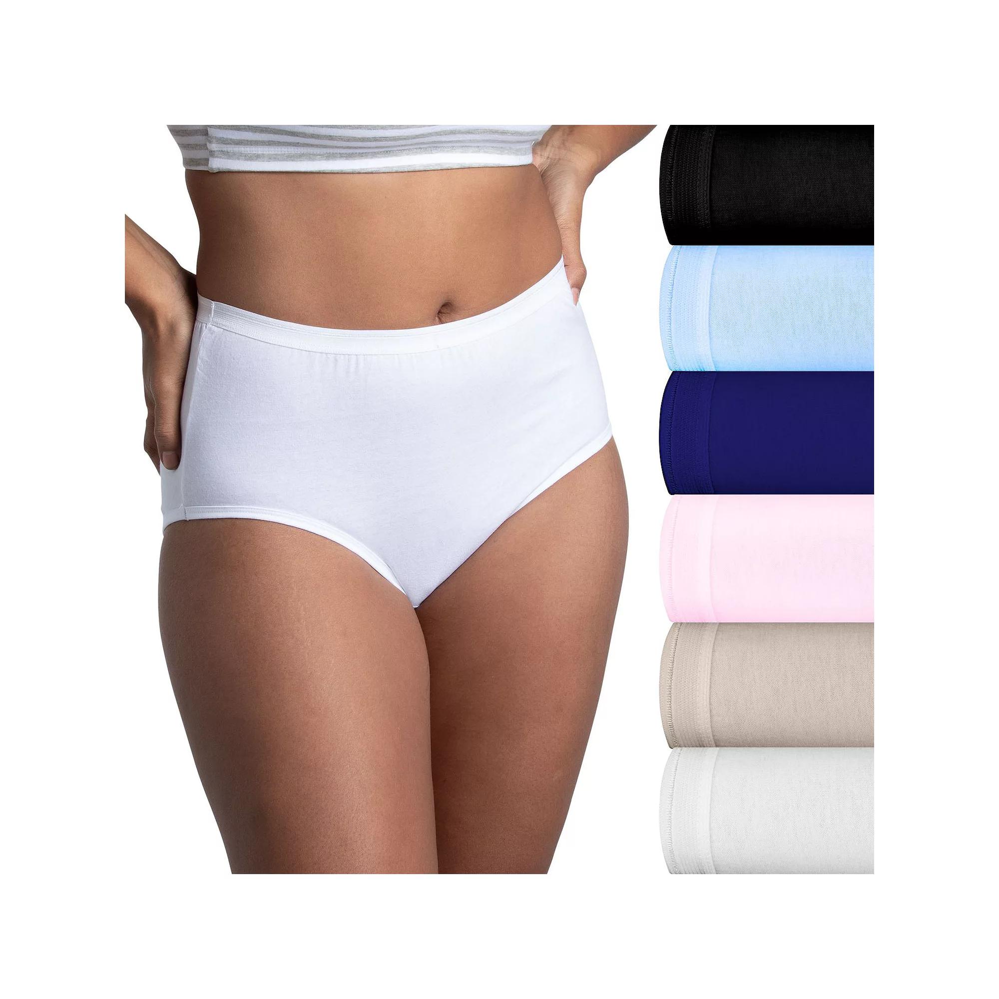 Women's Fruit of the Loom® 6-Pack Signature Cotton Brief Panty Set 6DKBRAP,  Product Image