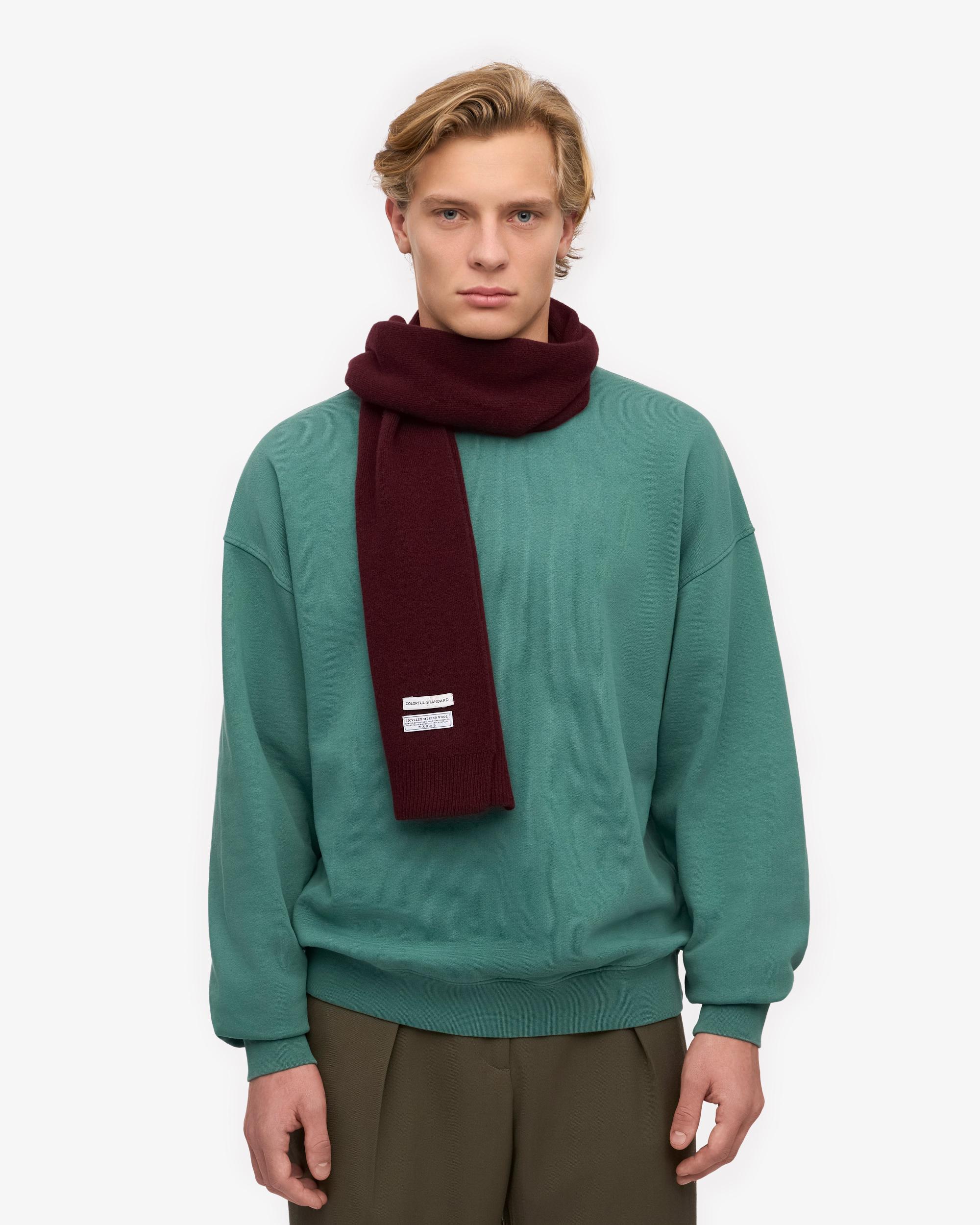 Merino Wool Scarf - Oxblood Red Product Image