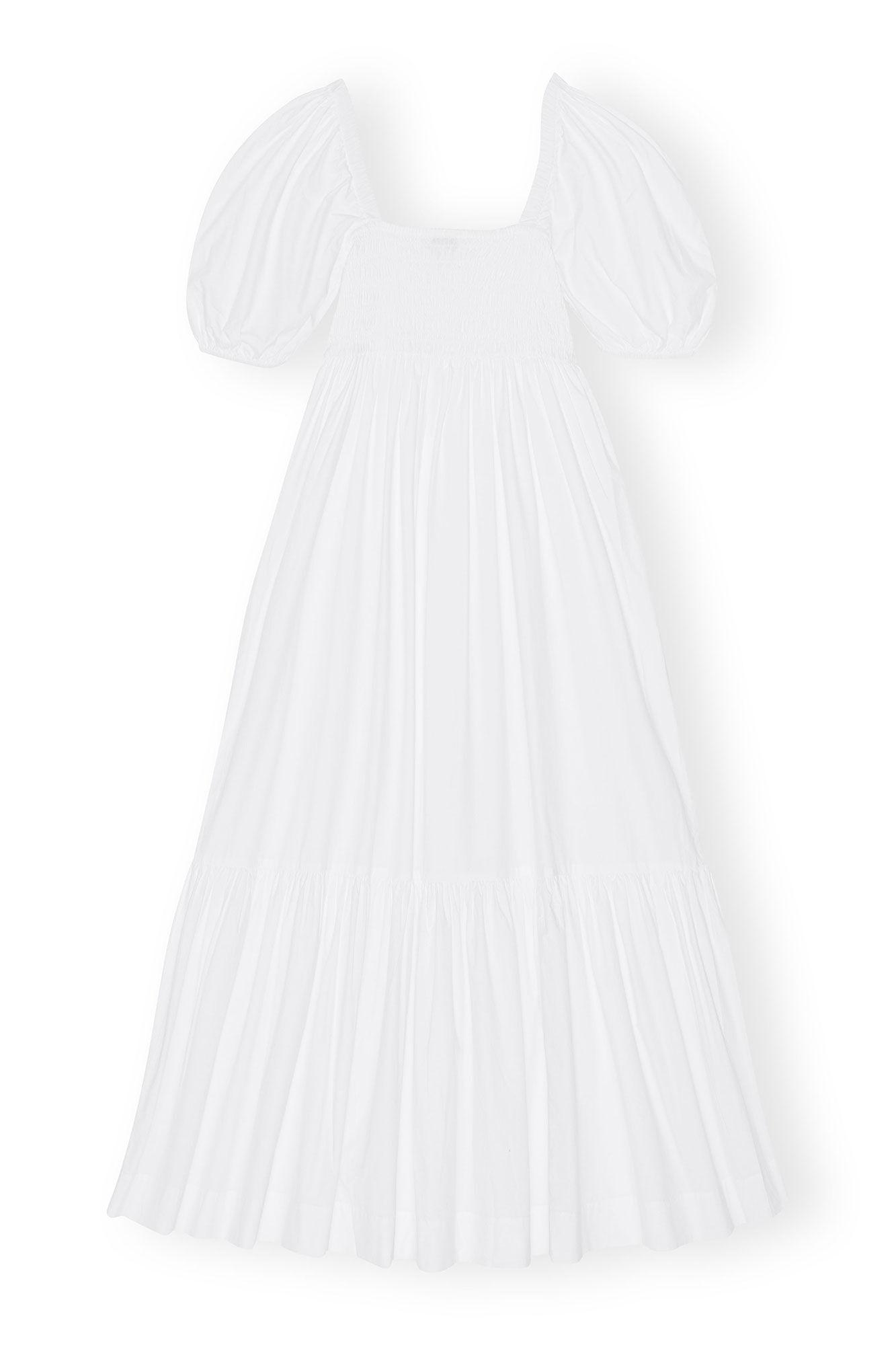 Cotton Poplin Smock Maxi Dress Product Image