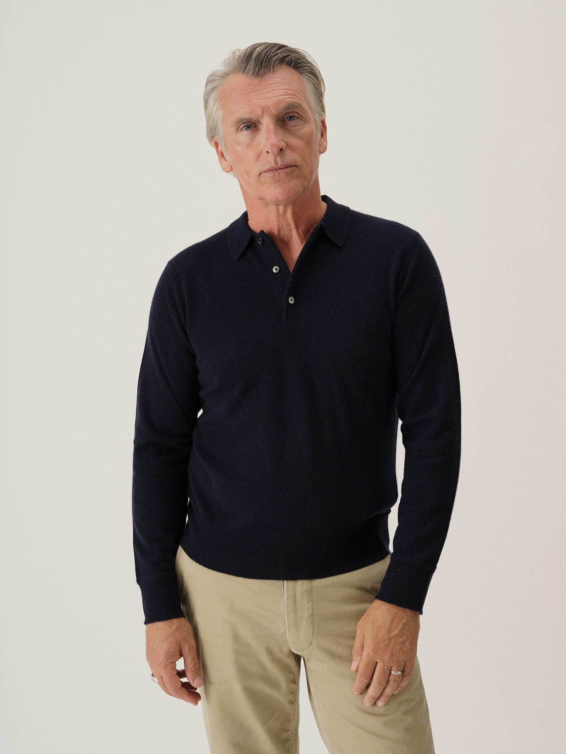Dress Navy California Cashmere Polo Product Image