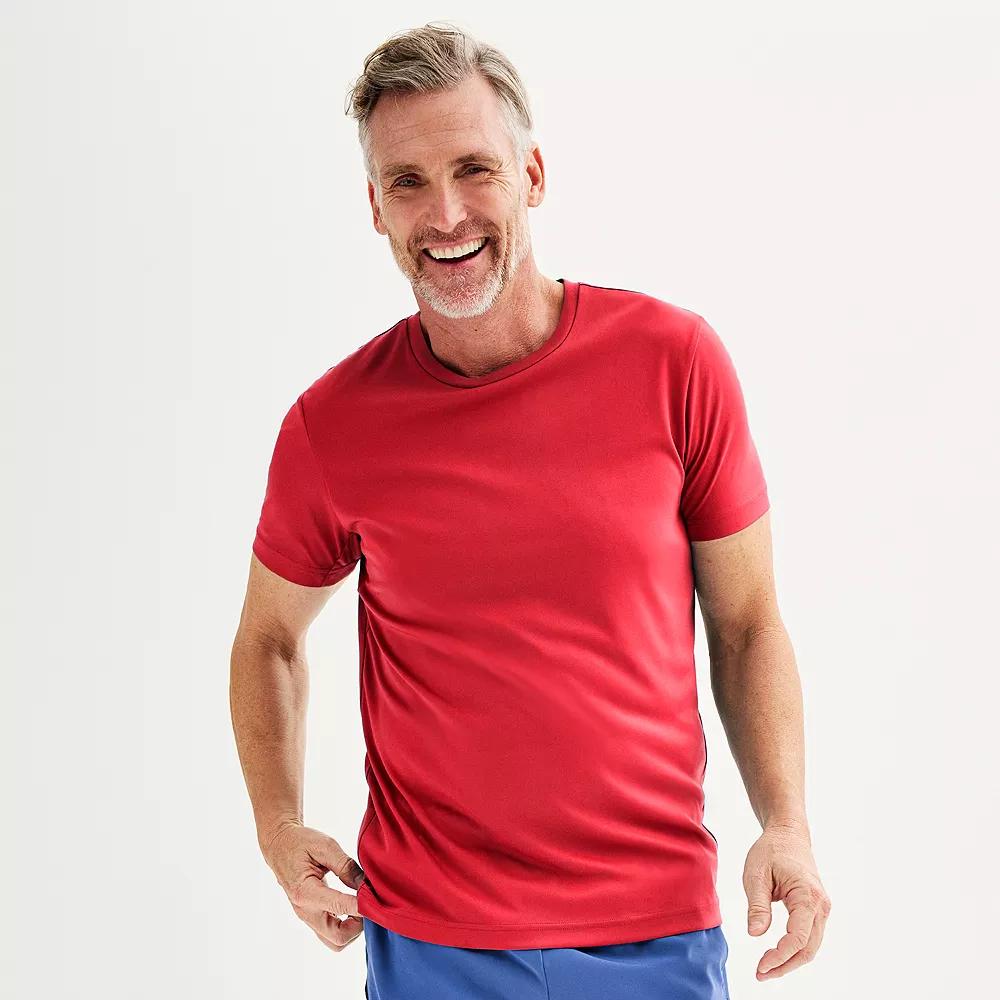 Men's Tek Gear® Dry Tek Tee, Size: Large, Red Cocktail Product Image