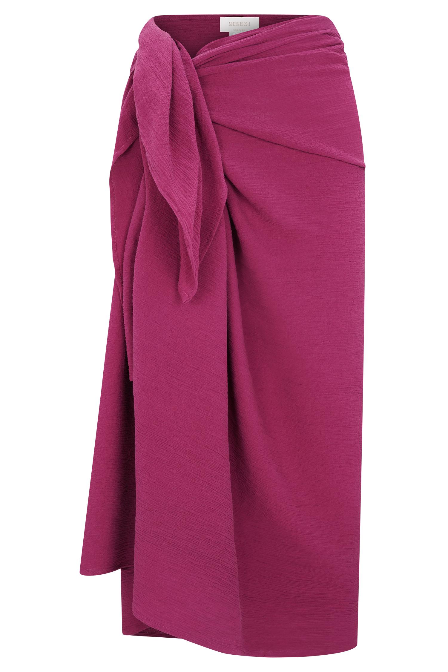 Evie Cotton Sarong - Wine Product Image