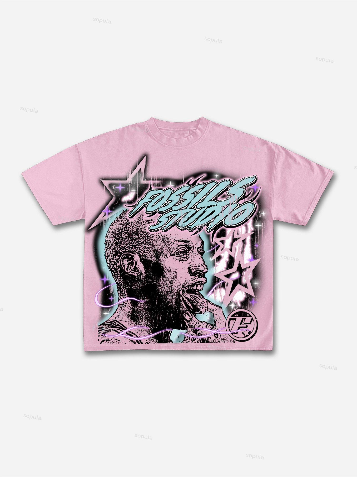 Vintage Basketball Legend Graphic Cotton White T-Shirt Product Image