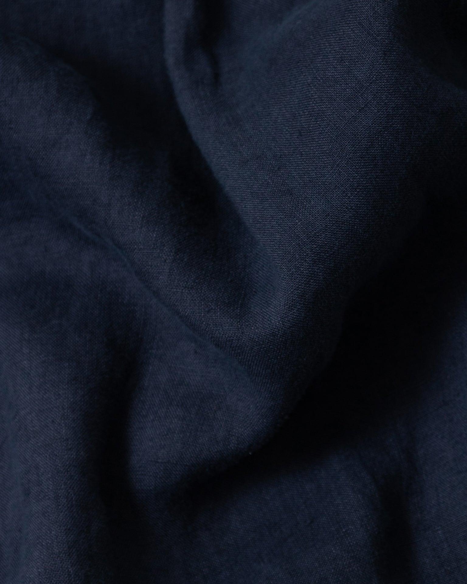 Garment Dyed Linen Shirt in Navy Product Image