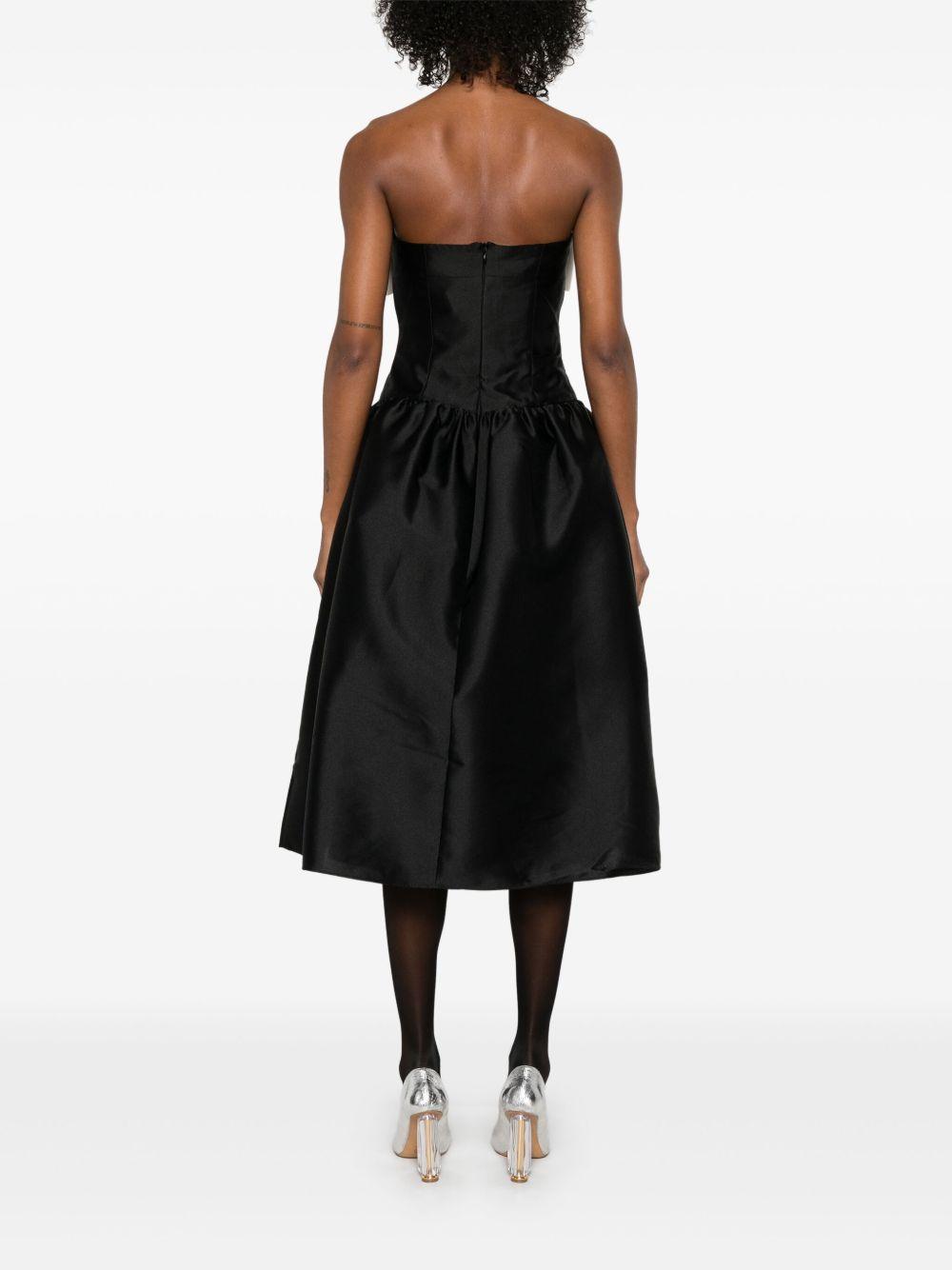 taffeta contrast-bow midi dress Product Image