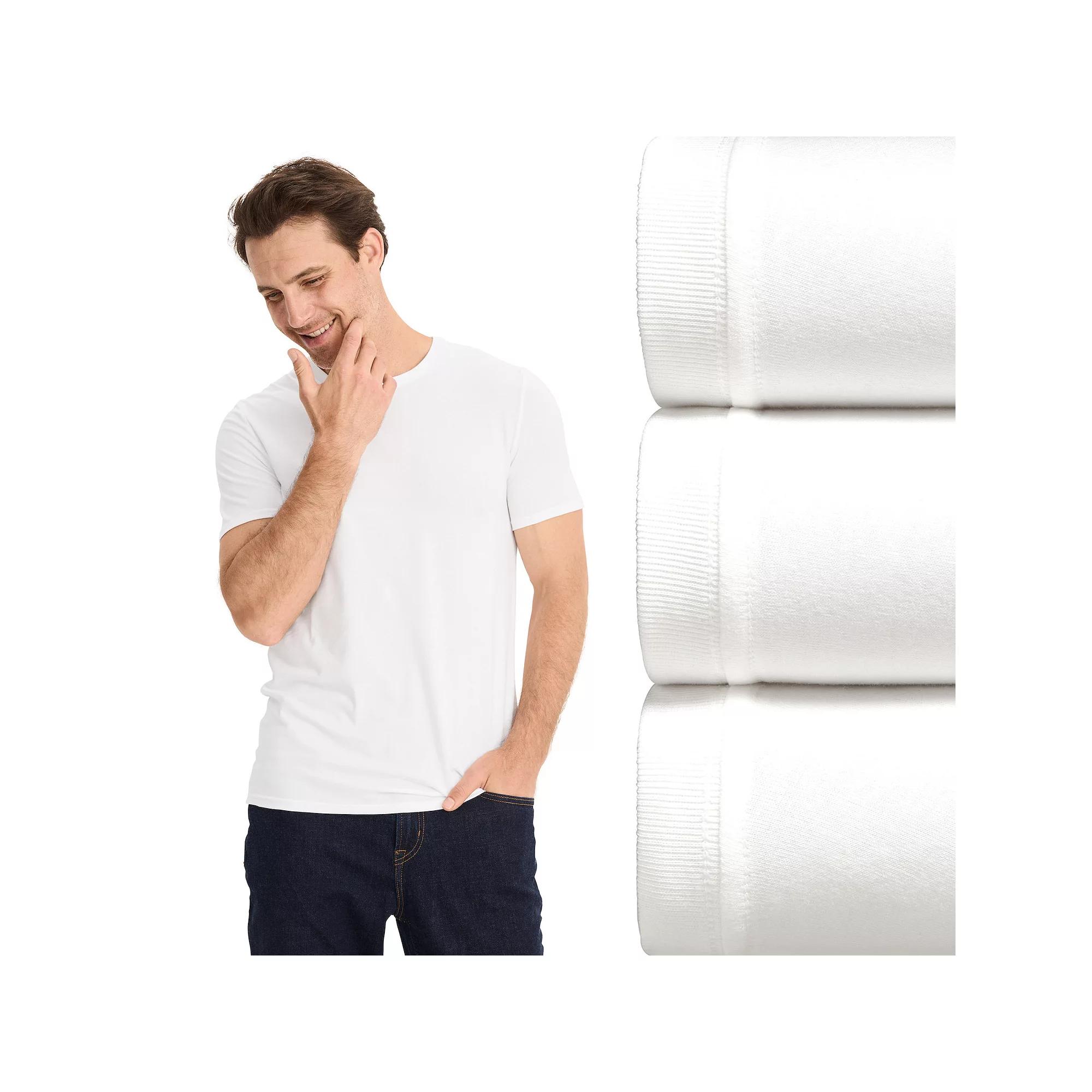 Men's Jockey 3-Pack Cotton Stretch Crew Neck Undershirt,  Product Image