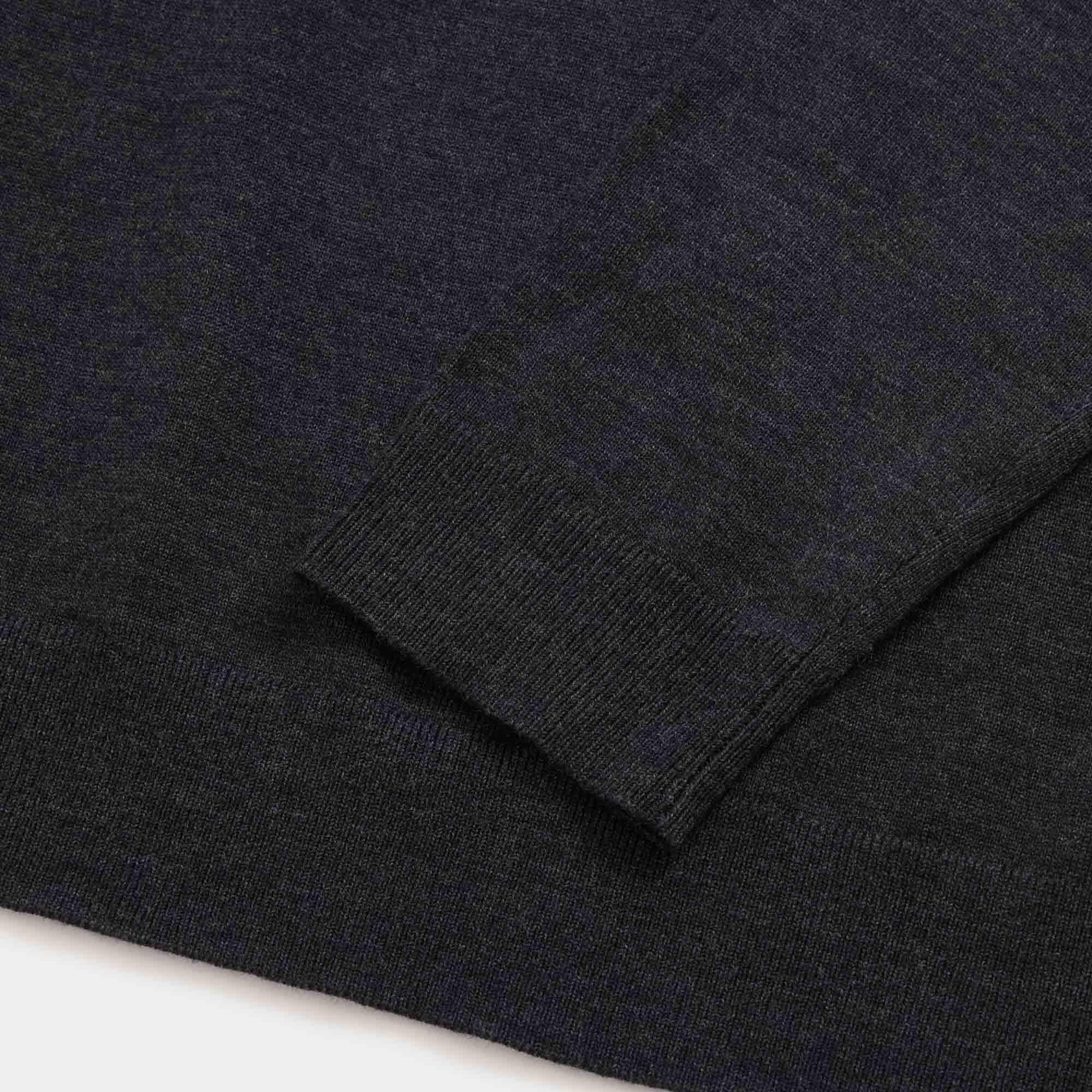 Merino Wool Interlock Sweatshirt | Dark Charcoal Heather Product Image