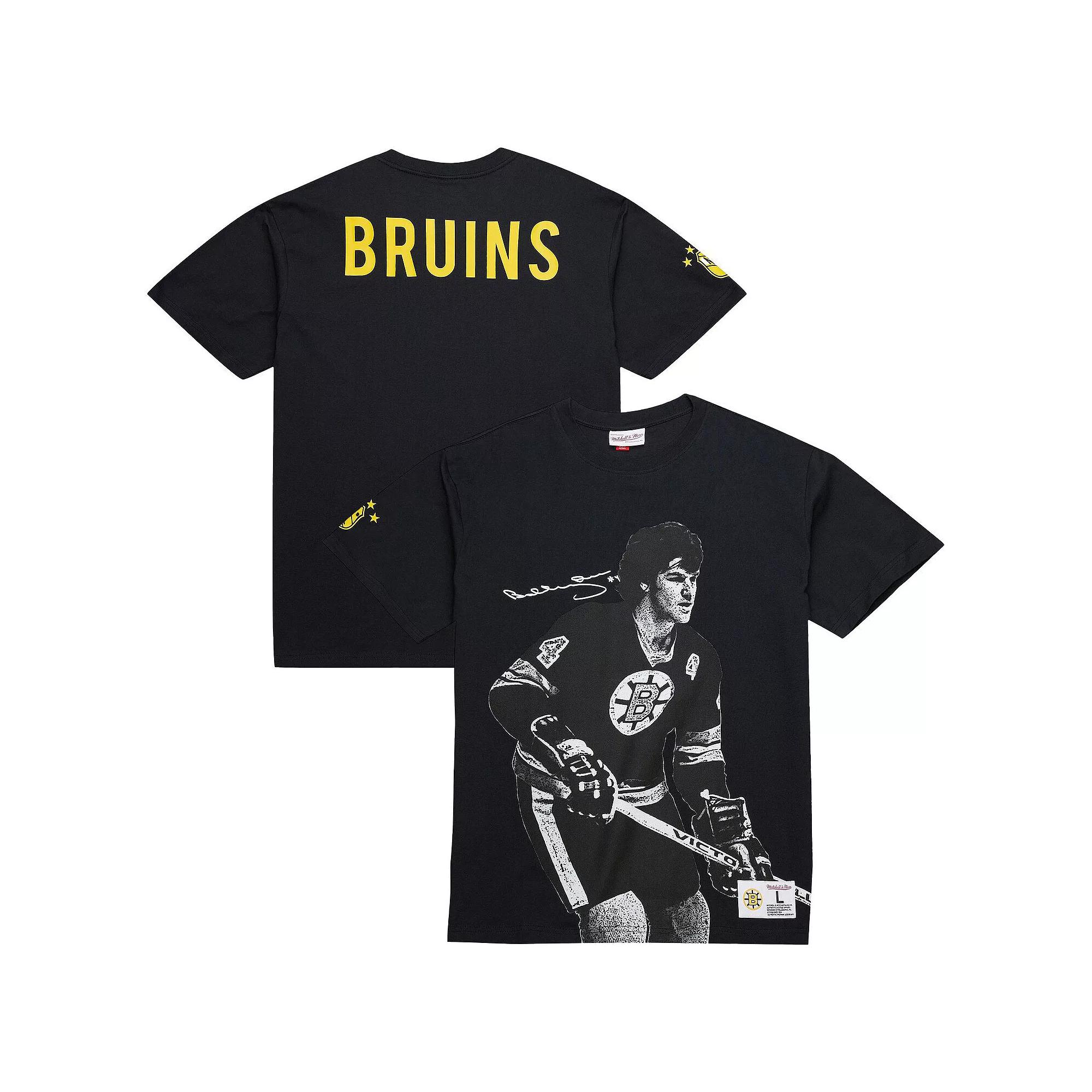 Men's Mitchell & Ness Bobby Orr Black Boston Bruins NHL Ultimate Player Vintage Logo T-Shirt, Size: Medium Product Image