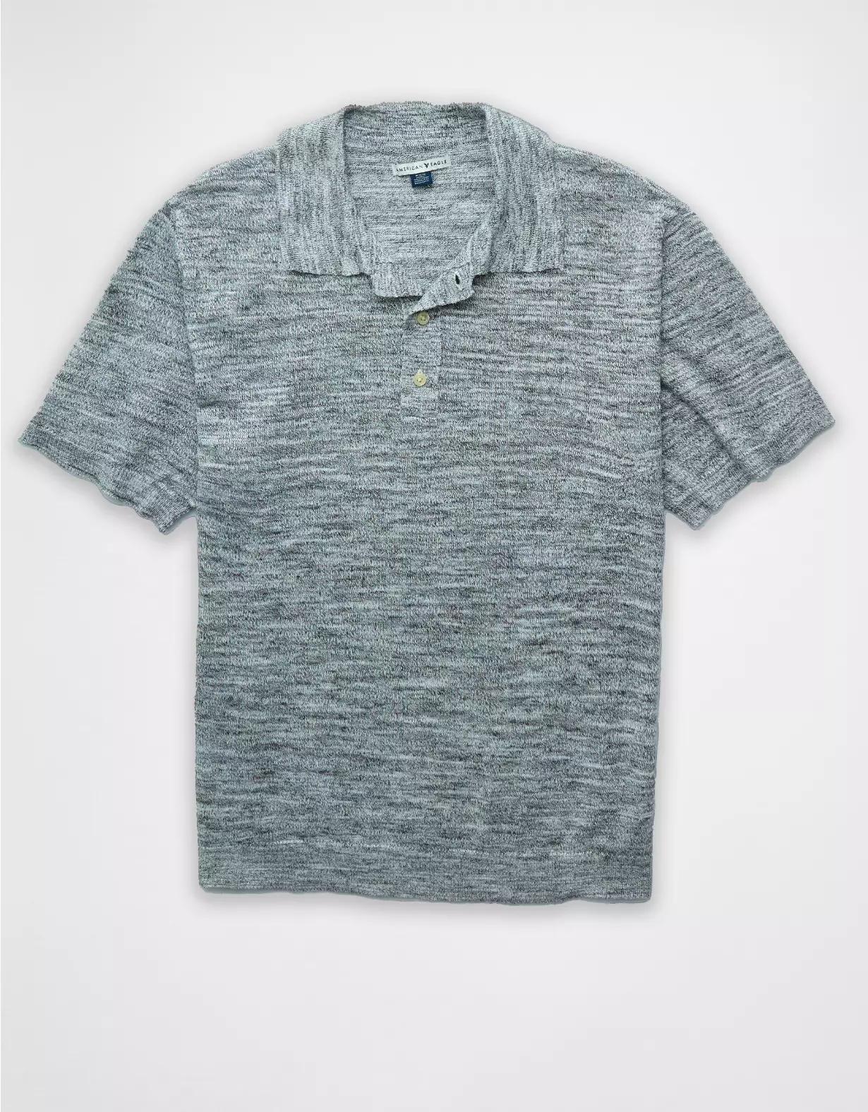 AE Space Dye Sweater Polo Shirt Product Image