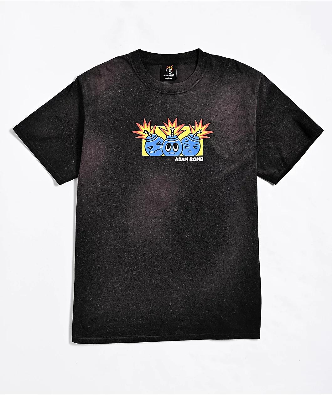 Adam Bomb Threes Company Black Wash T-Shirt Product Image