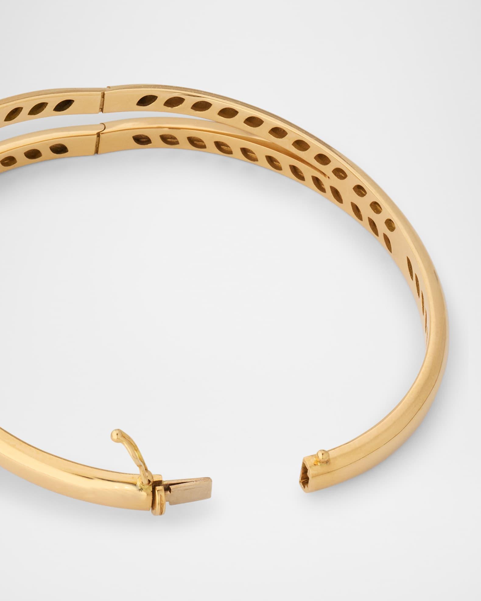 18K White Gold Diamond Bangle Bracelet  Product Image