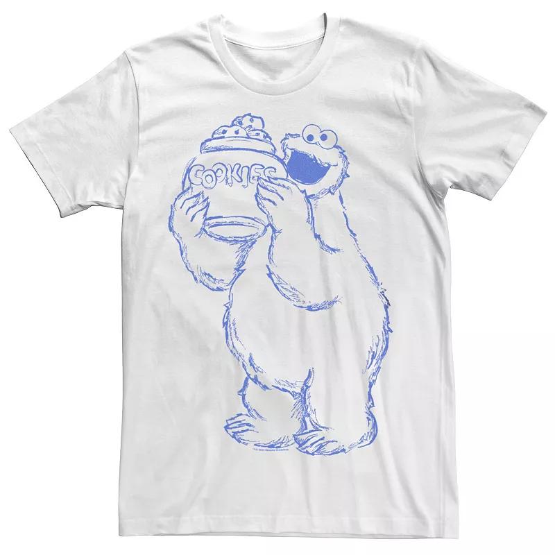Big & Tall Sesame Street Cookie Monster Jar Tee, Men's,  Product Image