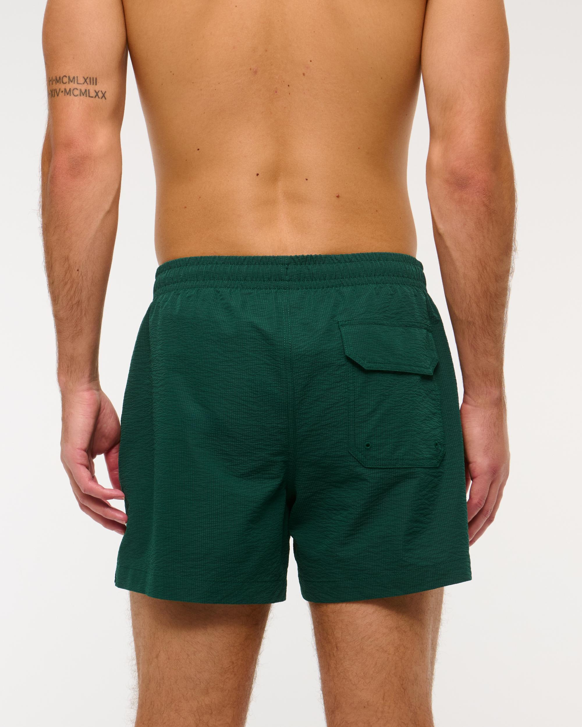 Pull-On Micro-Seersucker Swim Trunk Product Image
