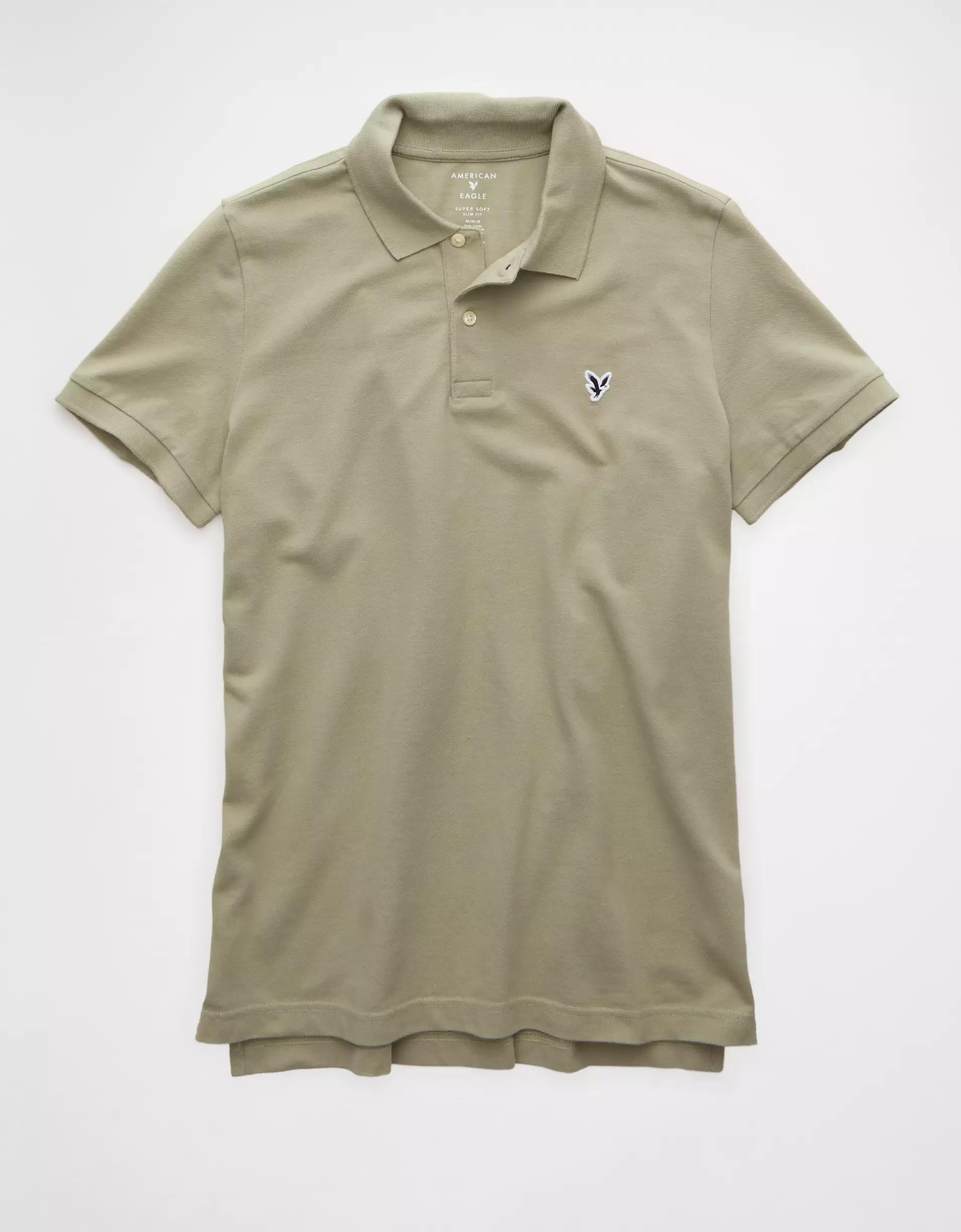 AE Lived-In Slim Fit Pique Polo Shirt Product Image