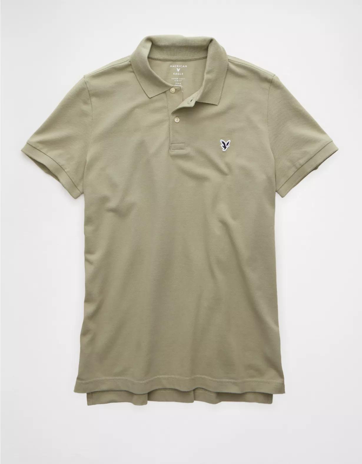 AE Lived-In Slim Fit Pique Polo Shirt Product Image
