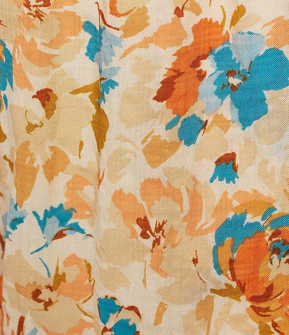 Sadie & Sage Flat Front Floral Printed Shorts Product Image