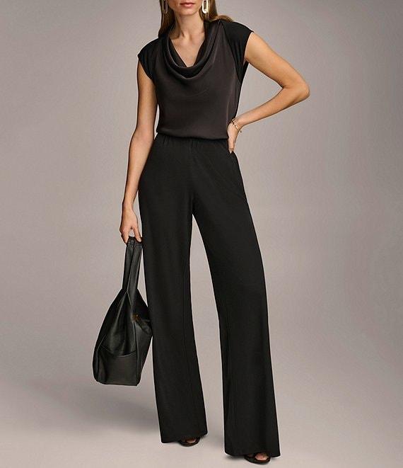 Donna Karan Flat Front Wide Leg Pants Product Image
