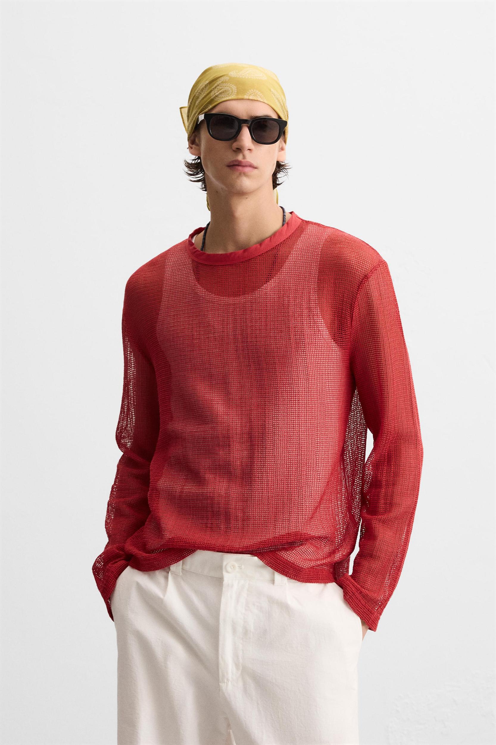 OPEN KNIT T-SHIRT Product Image