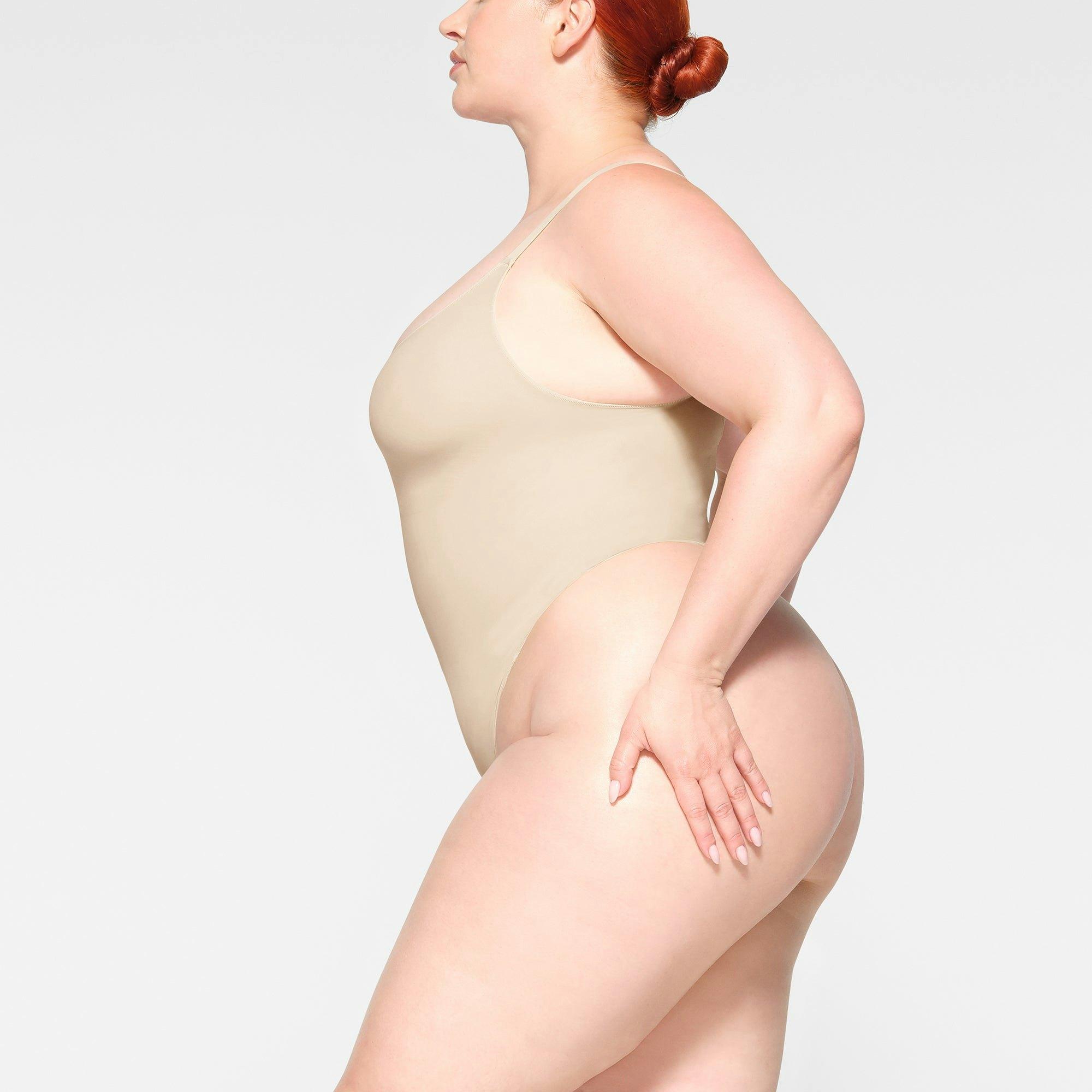 SHEER SEAMLESS BODYSUIT | SAND Product Image