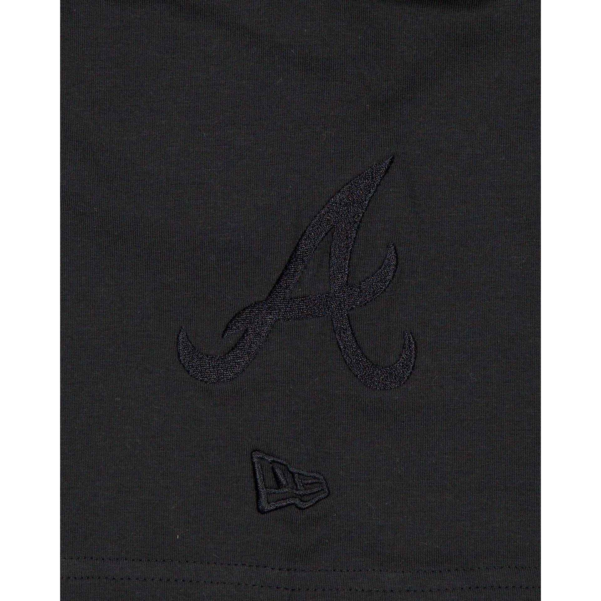 Atlanta Braves Black on Black Logo Select T-Shirt Male Product Image