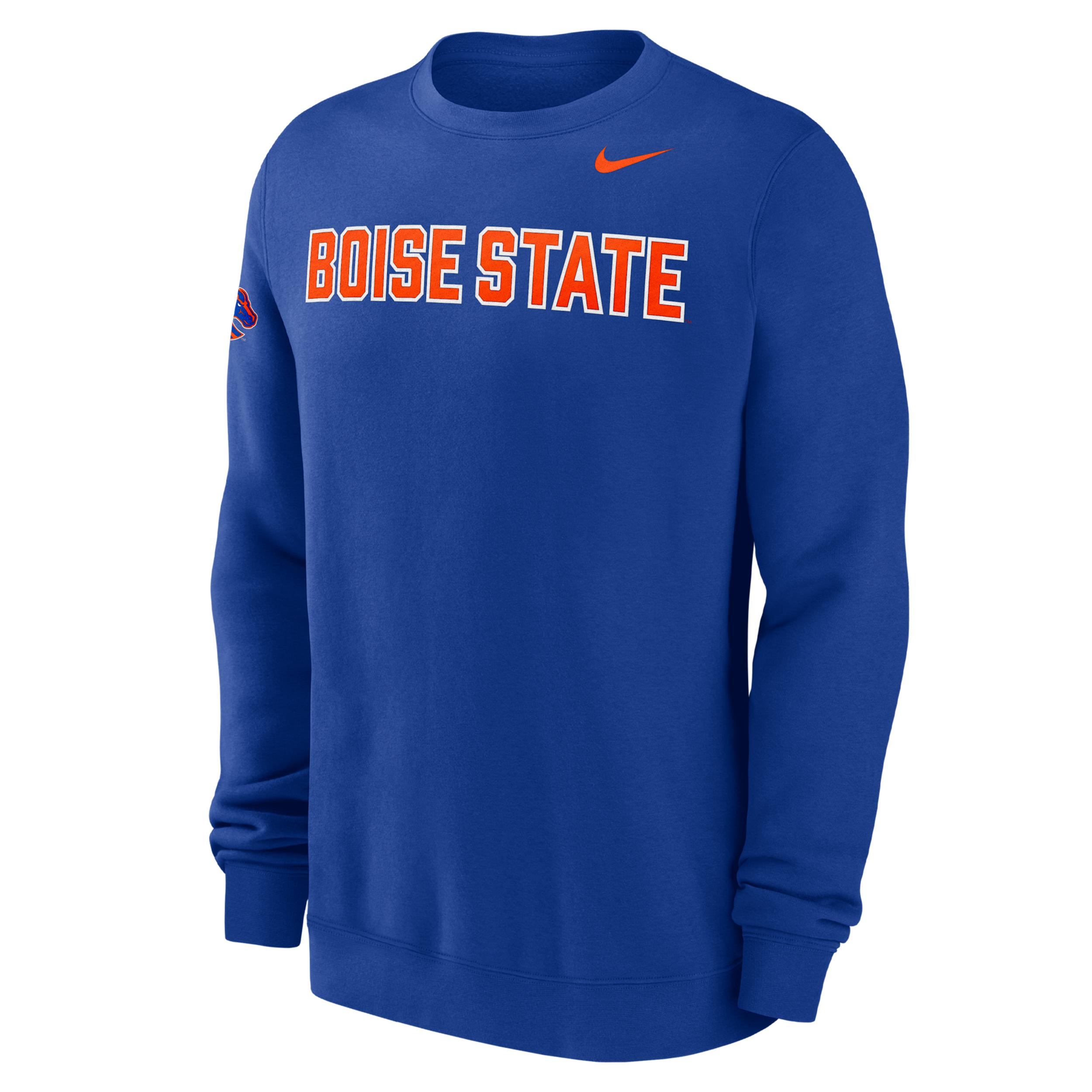 Boise State Club Fleece Nike Men's College Crew-Neck Sweatshirt Product Image
