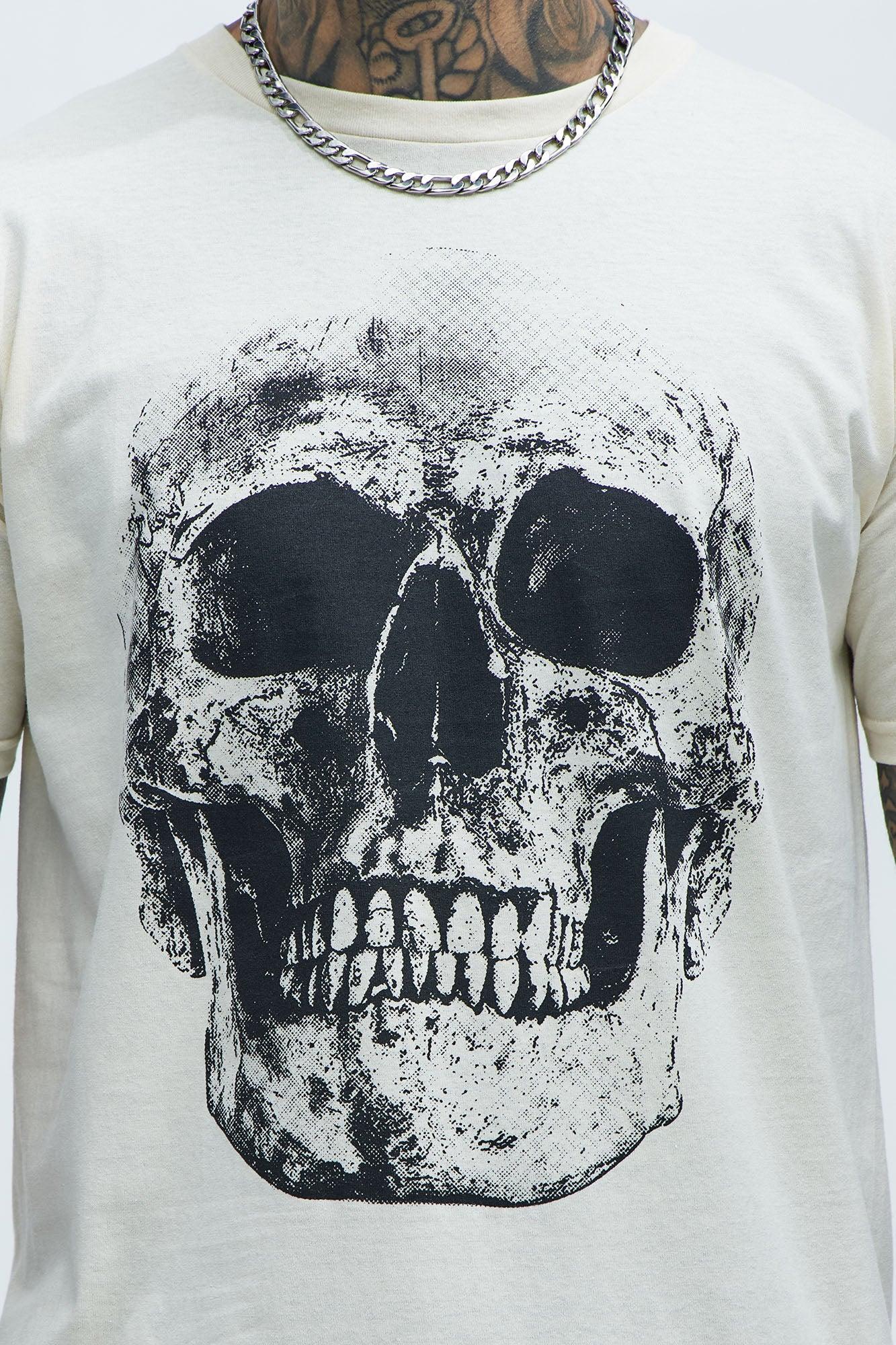 Skull Town Short Sleeve Tee - Cream Product Image