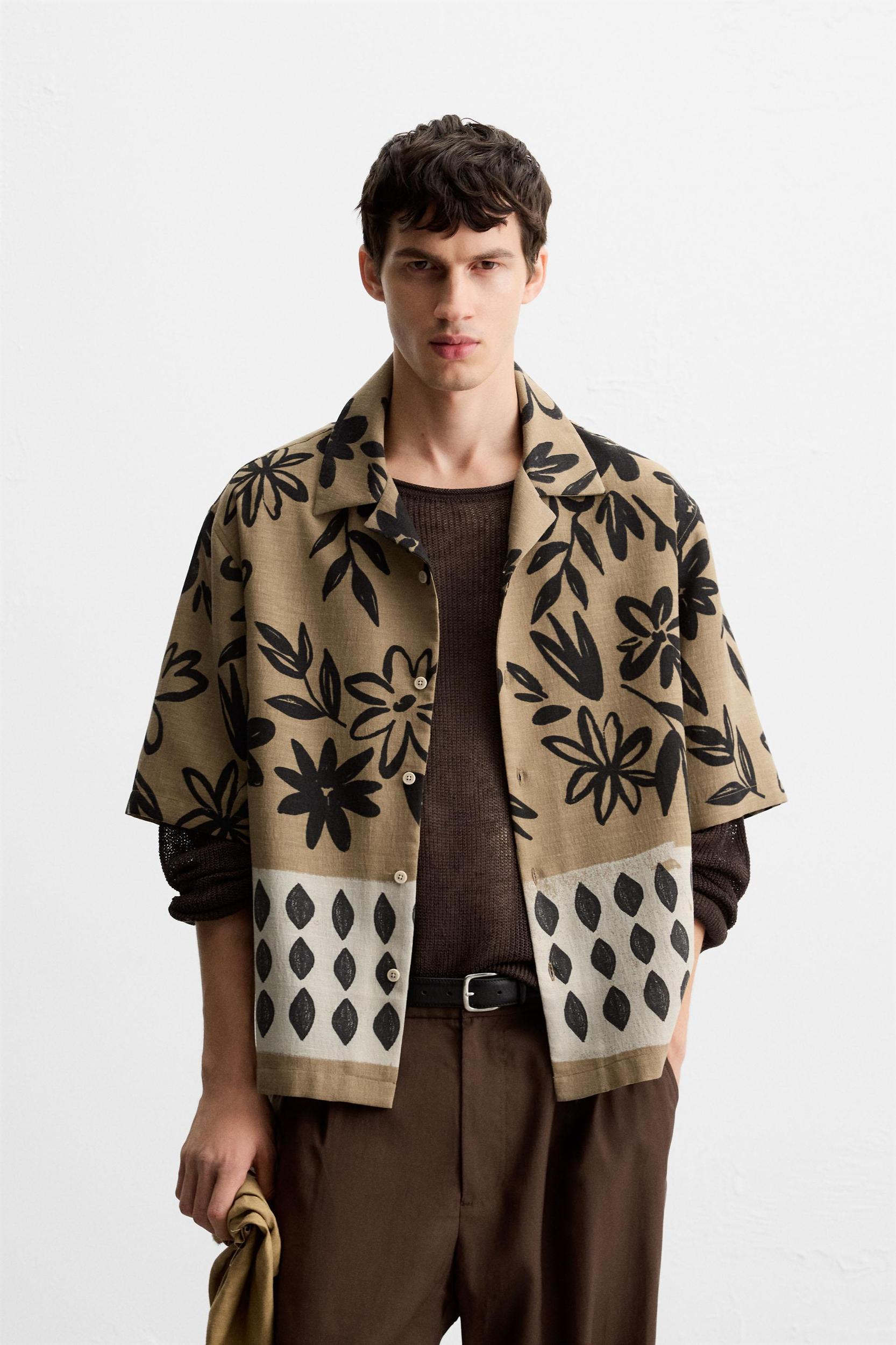 CONTRAST PRINT SHIRT Product Image