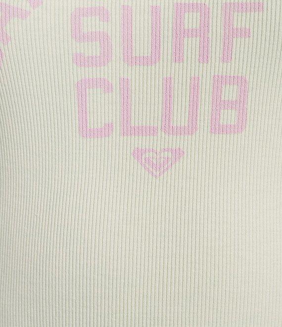 Roxy Dawn Patrol Surf Club Raglan Sleeve Color Block Cropped T-Shirt Product Image