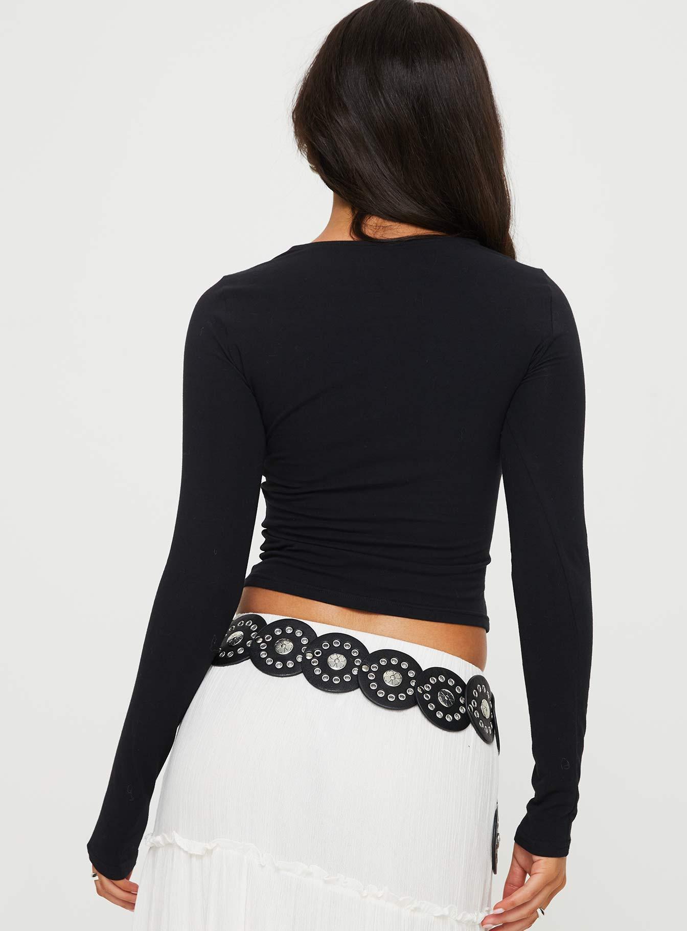 No Hope Long Sleeve Top Black Product Image