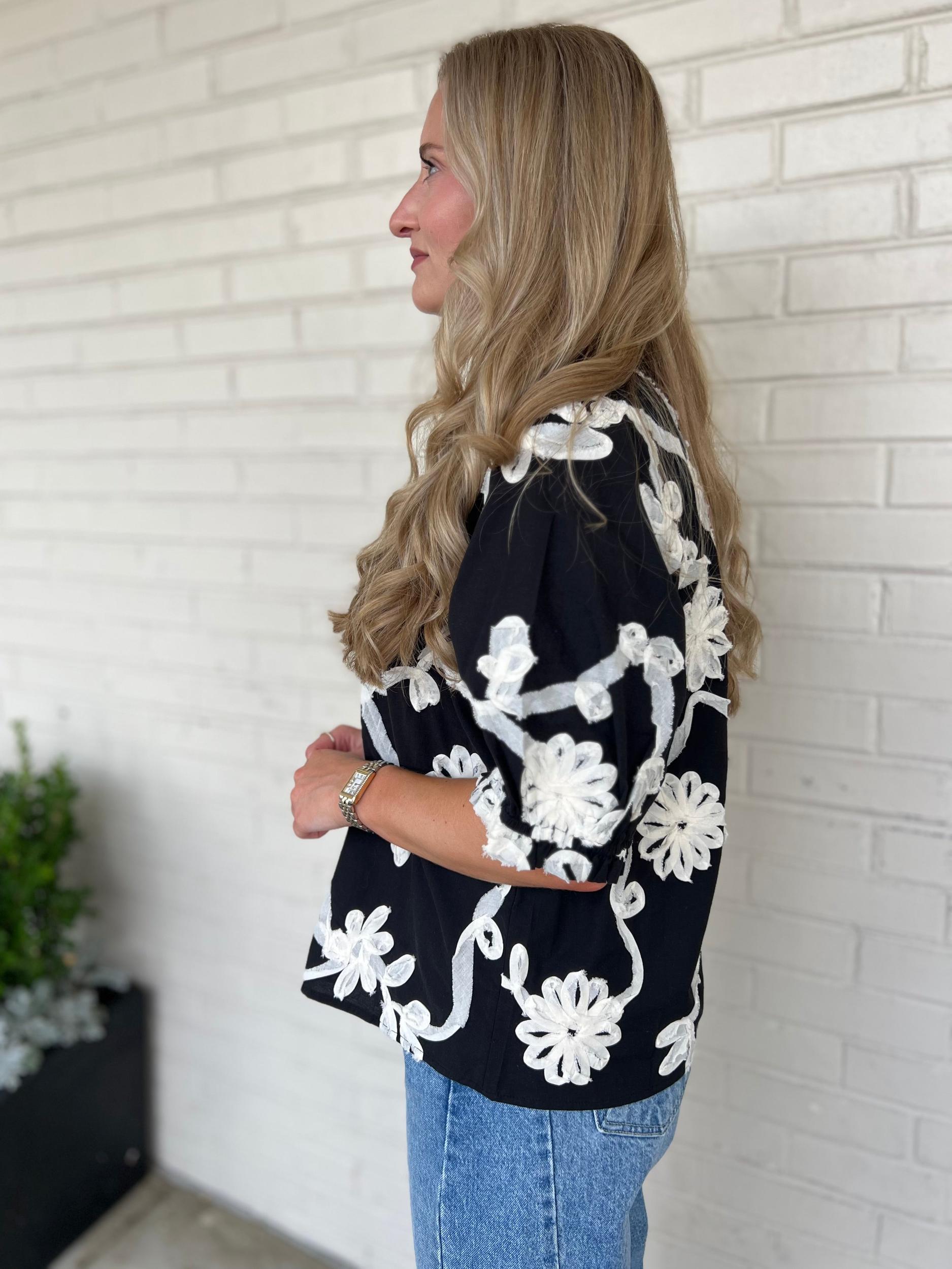 Mia Textured Short Sleeve Top Product Image