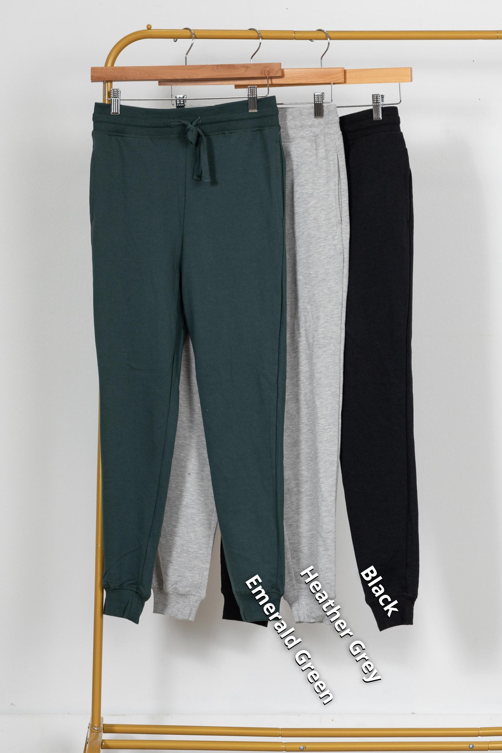 French Terry Cuffed Skinny Joggers Product Image