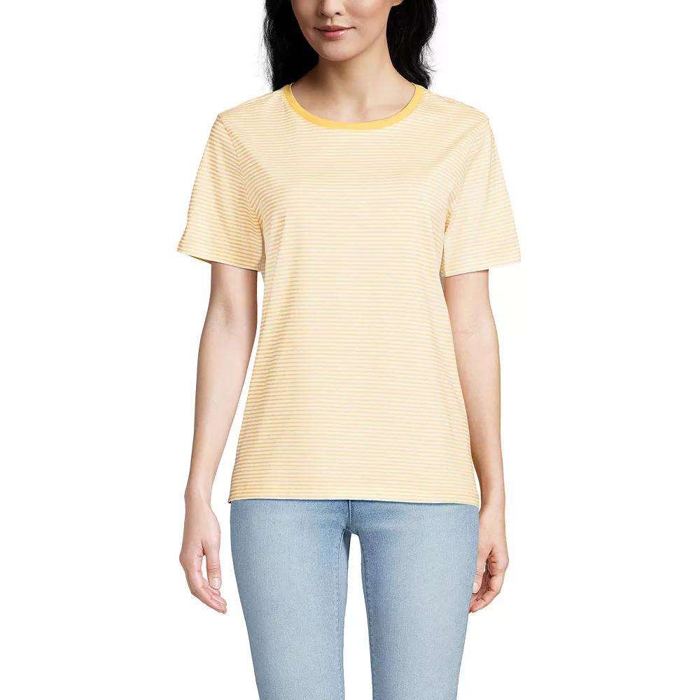 Petite Lands' End Relaxed-Fit Supima Cotton Crewneck Tee, Women's,  Product Image