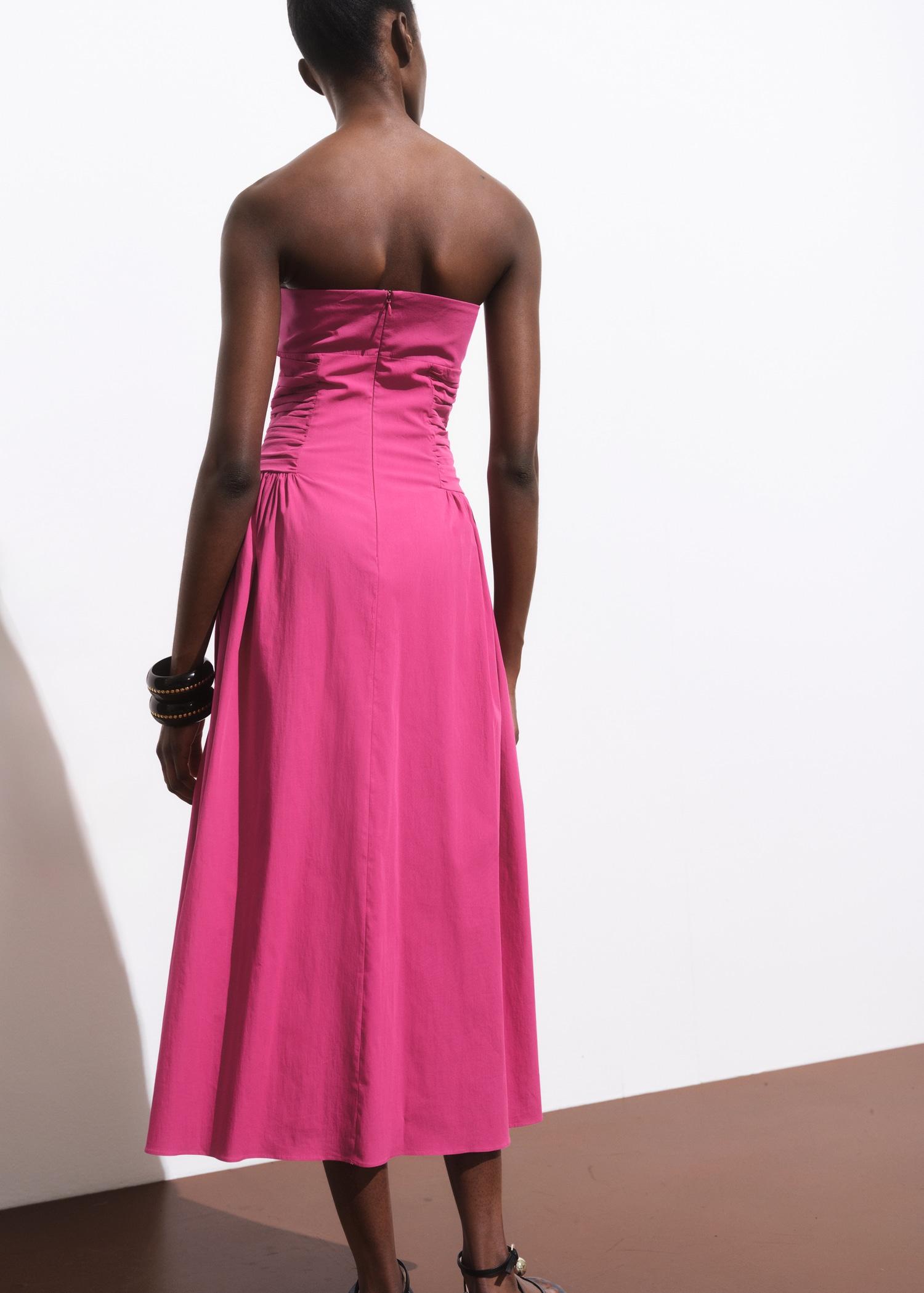 Strapless midi-dress - Women | MANGO USA Product Image