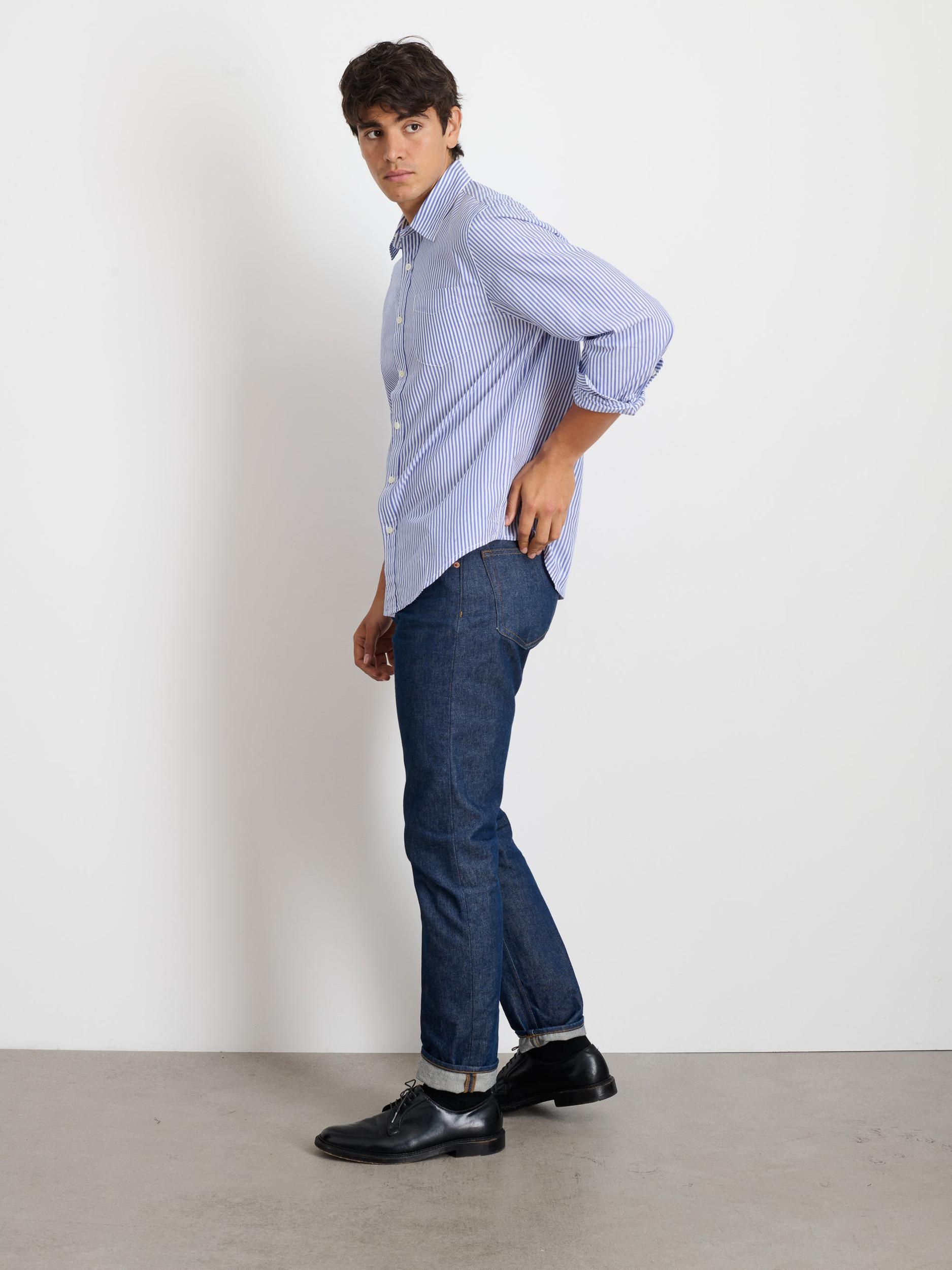 Mill Shirt in Striped Poplin Product Image