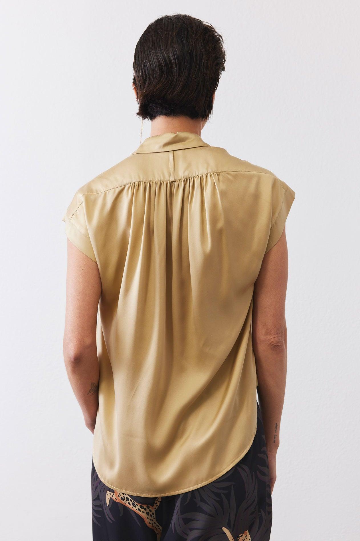 The Nonchalant Oversized Silk Blouse Product Image