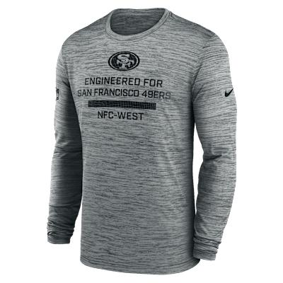 San Francisco 49ers Sideline Team Issue Velocity Nike Mens Dri-FIT NFL Long-Sleeve T-Shirt | 02EQ06G73-QVX Product Image