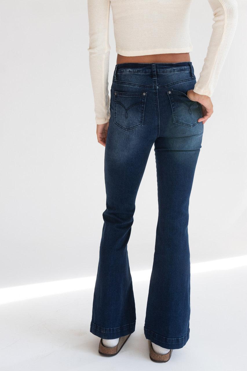 Mid Rise Flare Jeans Product Image