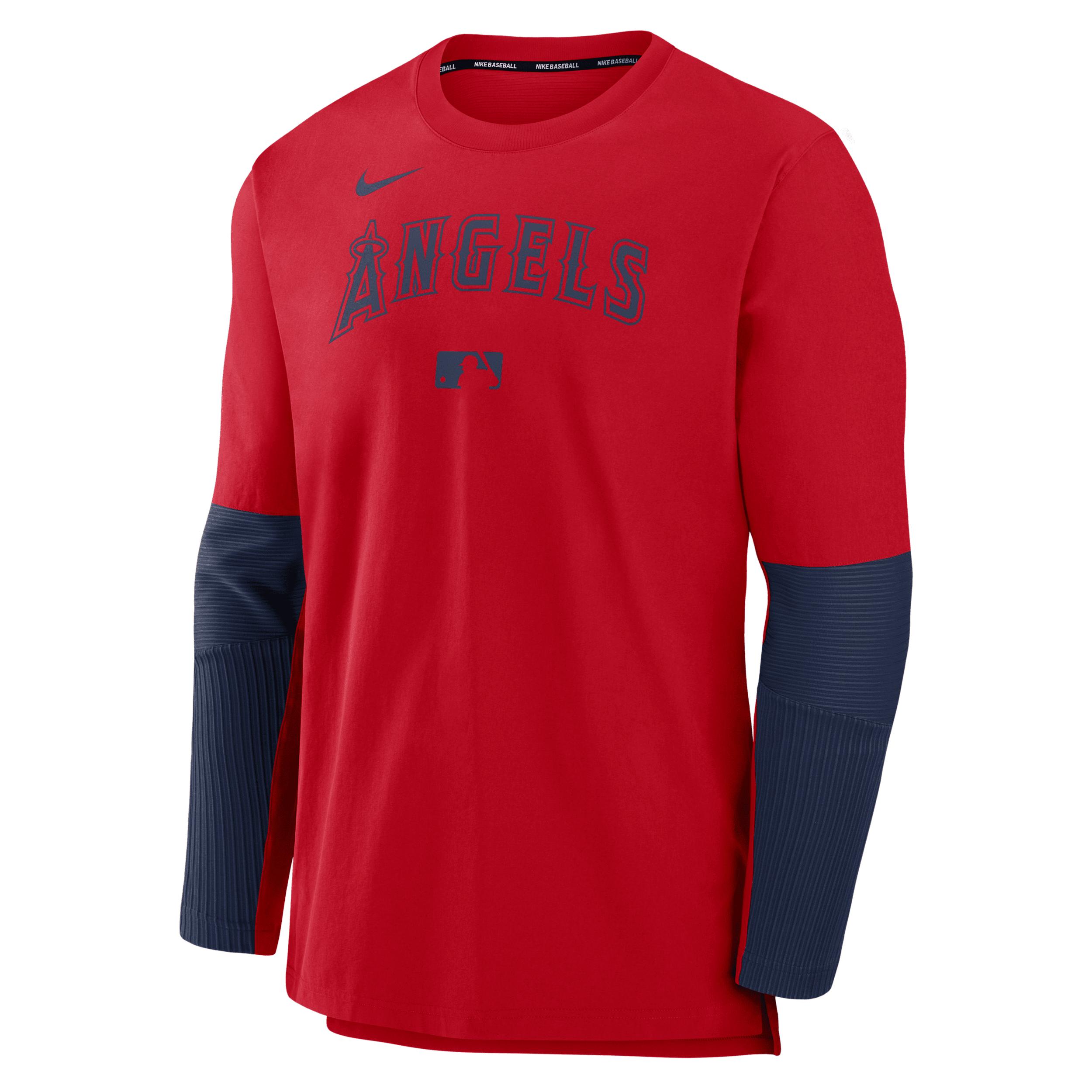 Los Angeles Angels Authentic Collection Player Nike Men's Dri-FIT MLB Pullover Sweatshirt Product Image