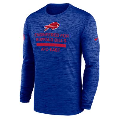 Buffalo Bills Sideline Team Issue Velocity Nike Mens Dri-FIT NFL Long-Sleeve T-Shirt | 02EQ4DA81-QVX Product Image