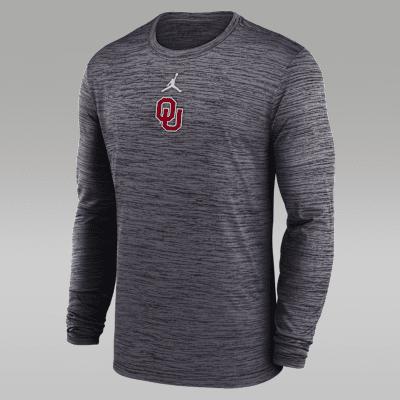 Oklahoma Sideline Velocity Men's Jordan Brand Dri-FIT College Long-Sleeve T-Shirt Product Image