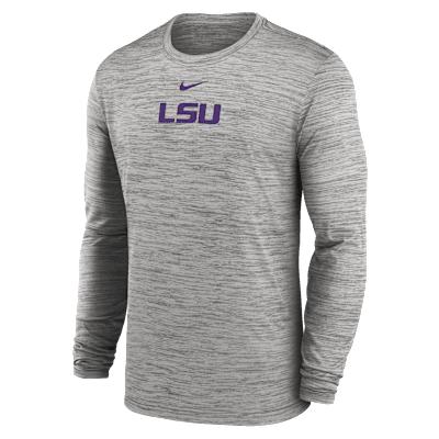LSU Sideline Velocity Men's Nike Dri-FIT College Long-Sleeve T-Shirt Product Image