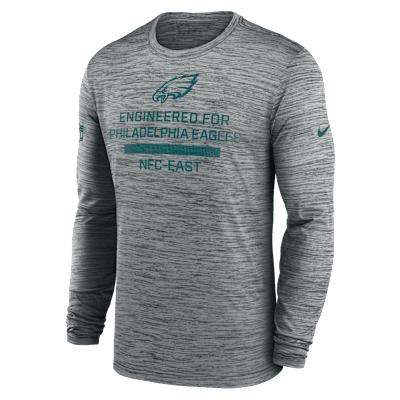 Philadelphia Eagles Sideline Team Issue Velocity Men's Nike Dri-FIT NFL Long-Sleeve T-Shirt Product Image