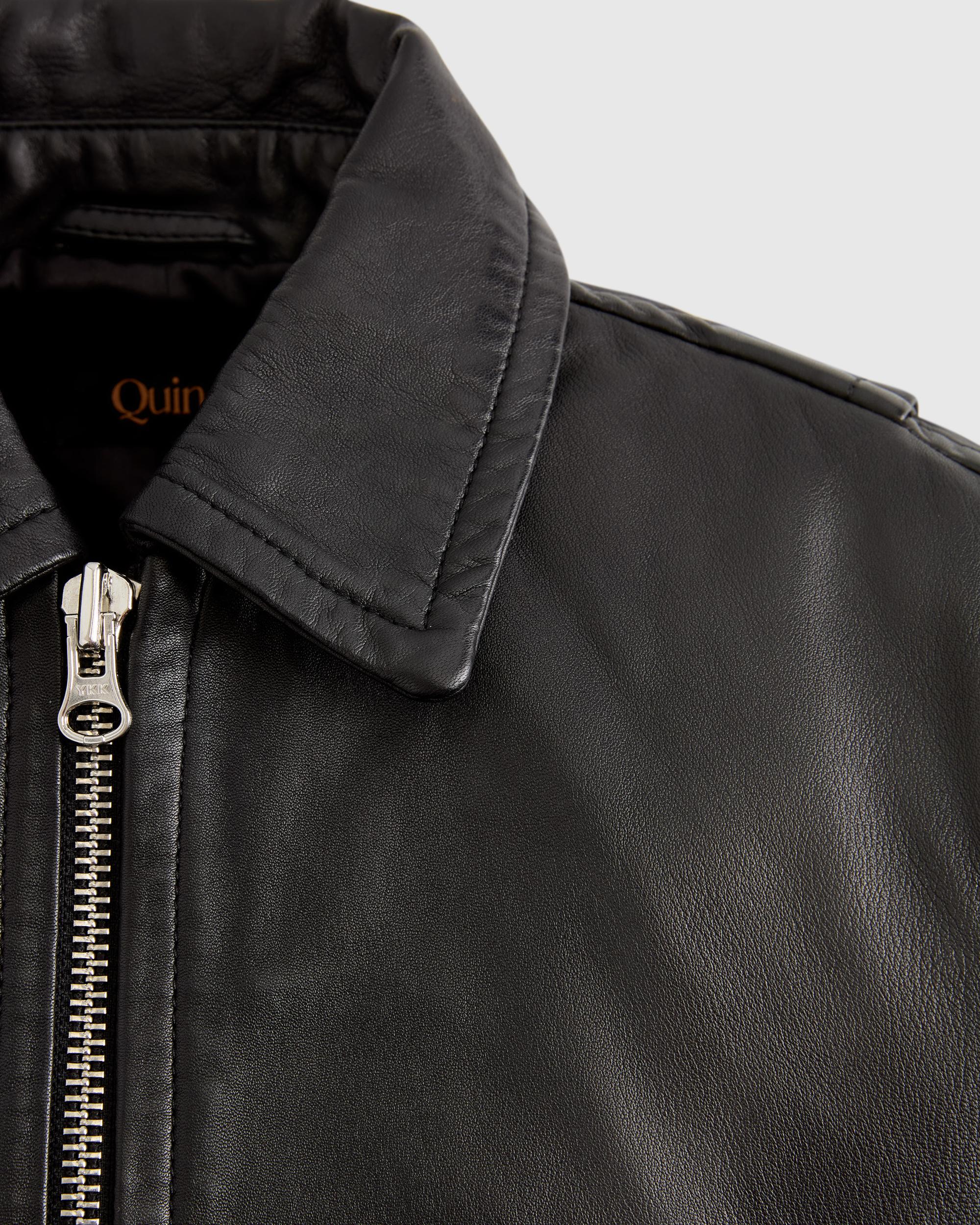 Quince | Women's 100% Washed Leather Bomber Jacket Product Image
