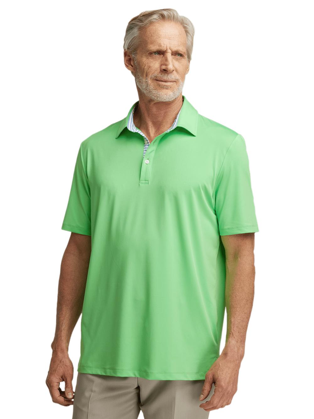 Performance Blend Three Button Polo - Lime Product Image
