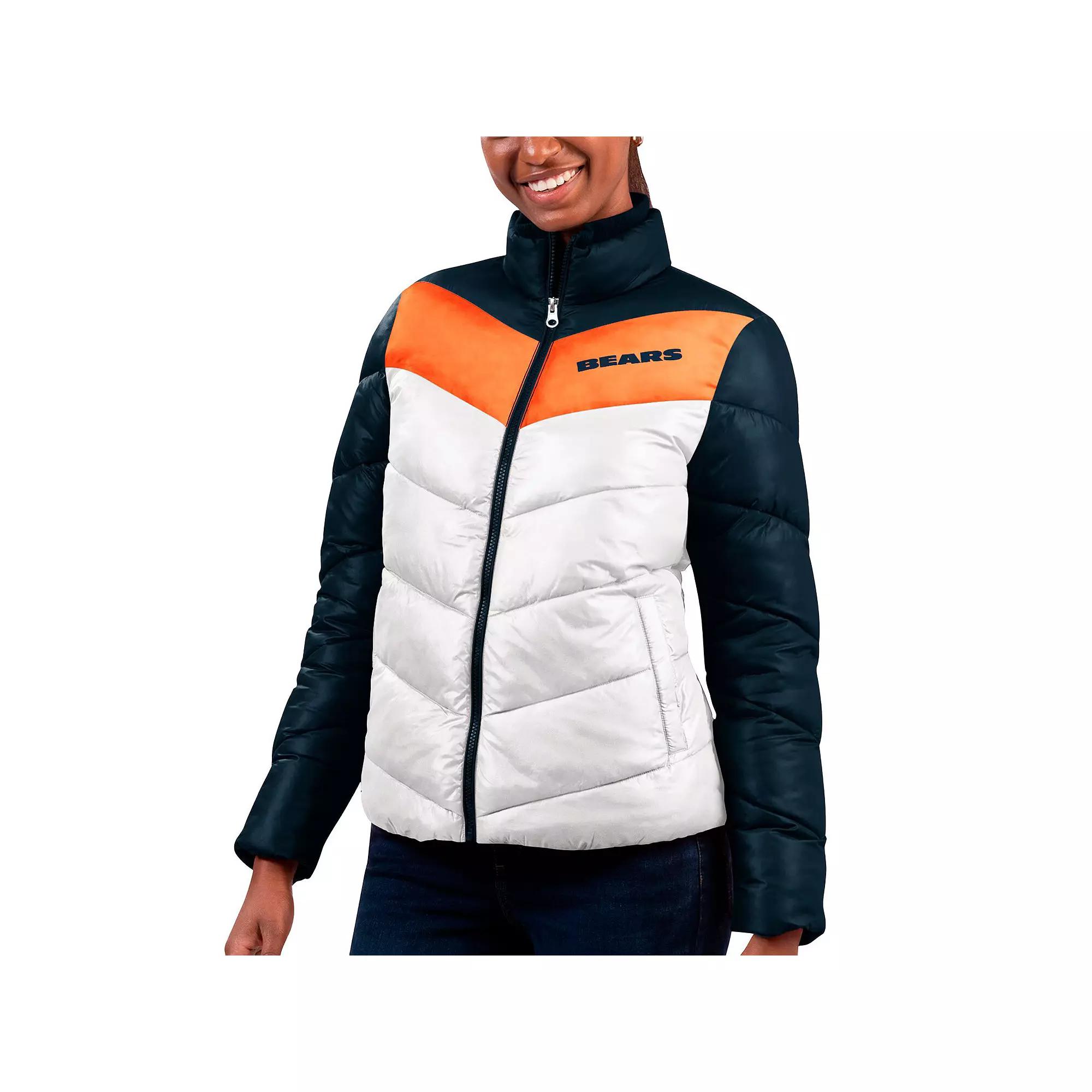Women's G-III 4Her by Carl Banks White/Navy Chicago Bears New Star Quilted Full-Zip Jacket,  Product Image