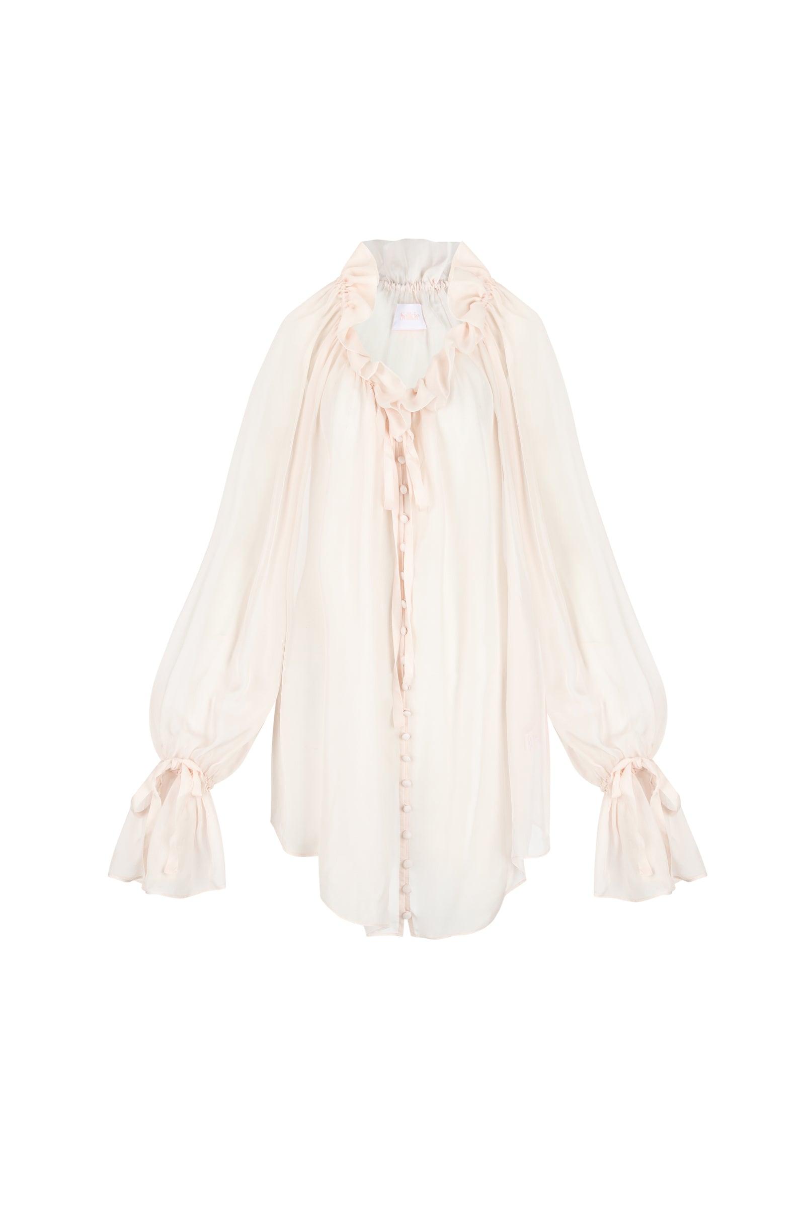 The Silk Blush Shakespeare Blouse Product Image