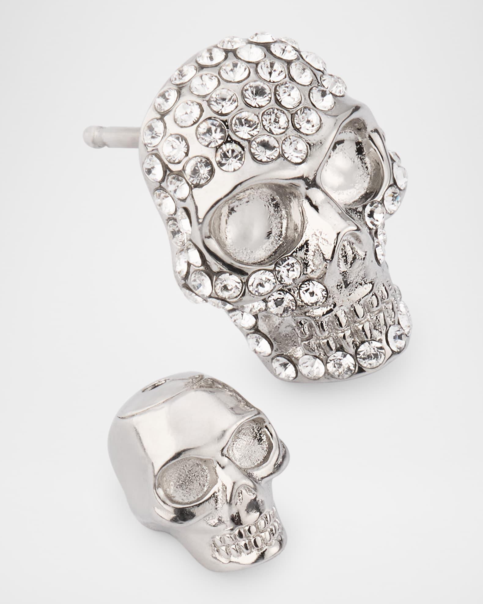 Men's Pave Skull Single Stud Earring Product Image